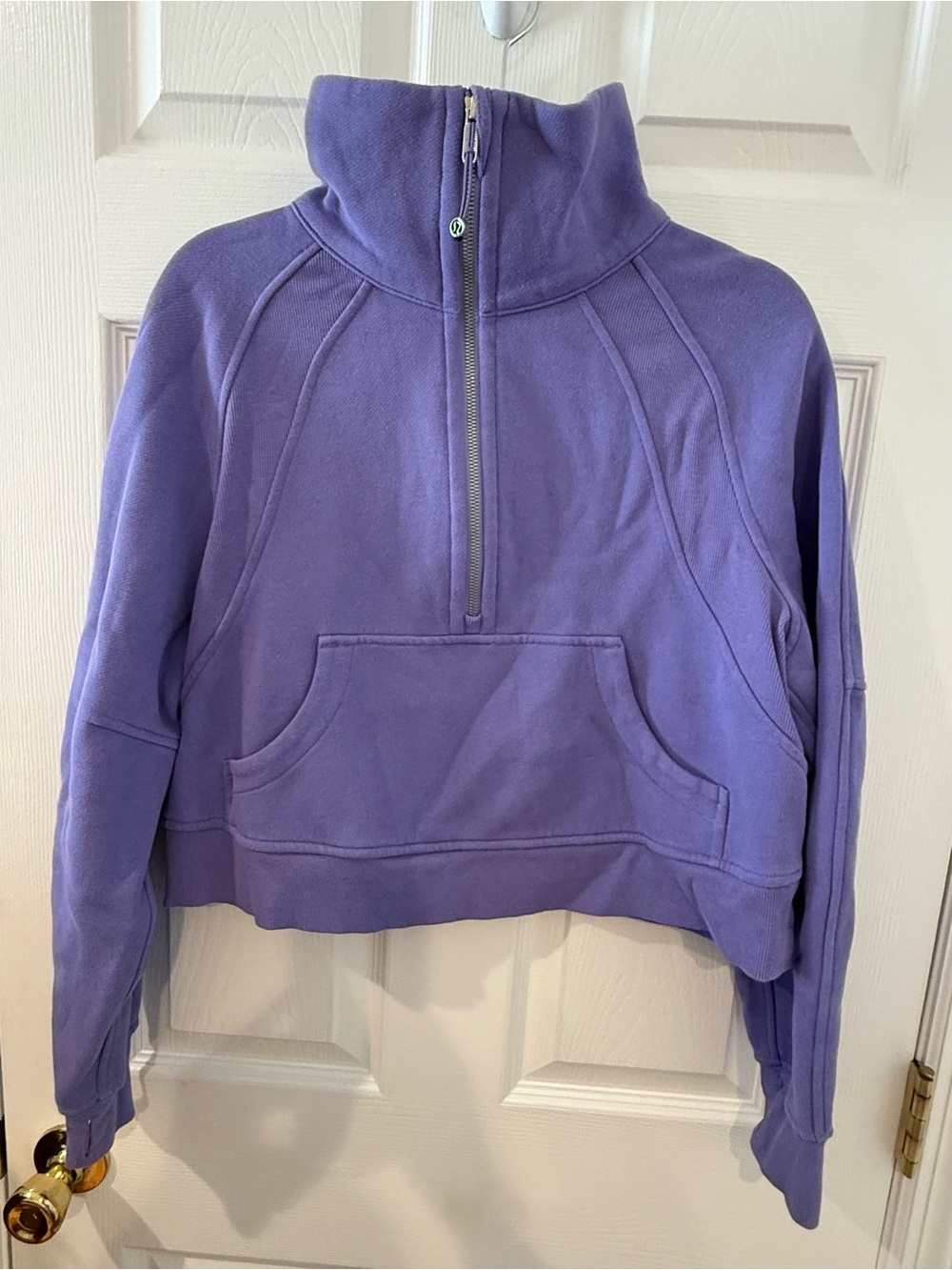 lululemon athletica Scuba Oversized Funnel-Neck Half Zip in Dark Lavender
